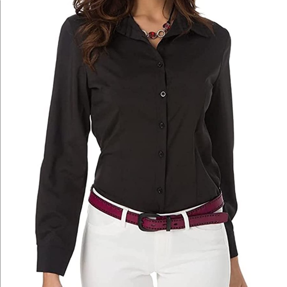 Atnlewhi Black Button Down Size M